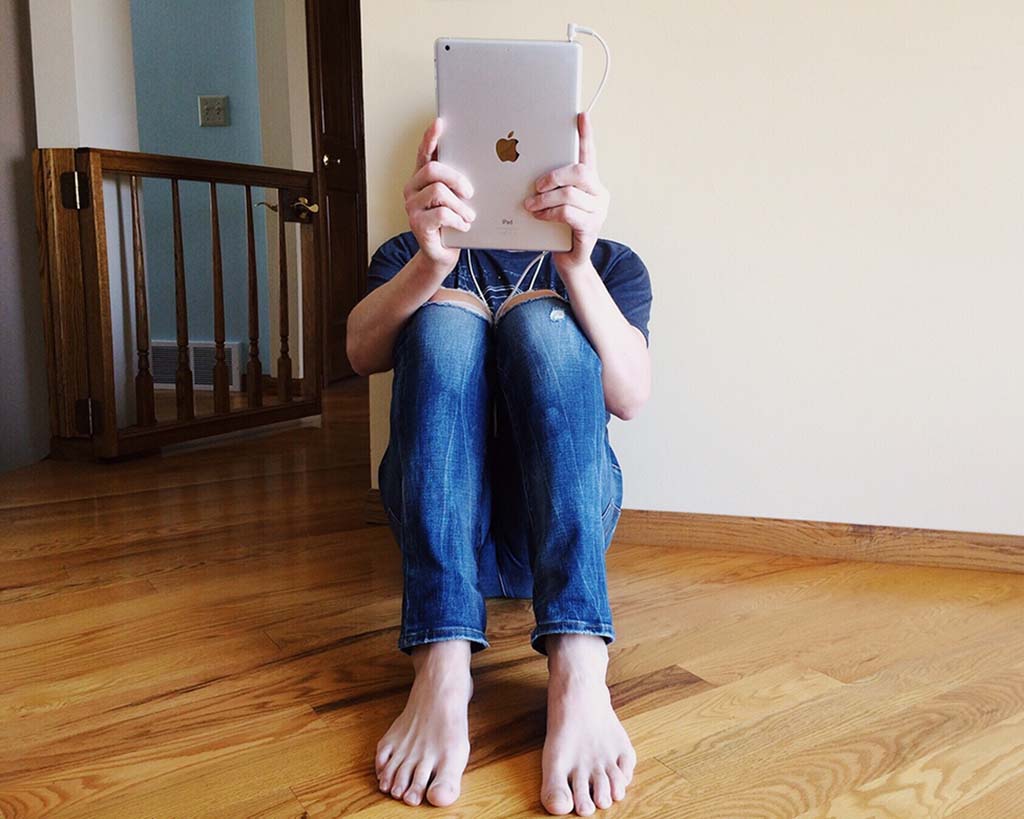 Young Person Reading ebook 